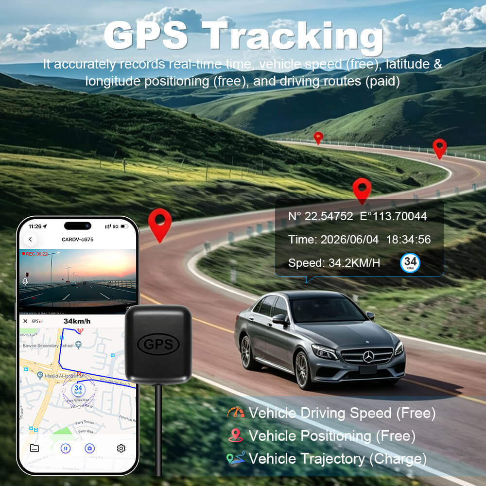 ISUDAR 2026 OEM Dash Cam | 4K UHD | Sony Sensor | WiFi App | For Mercedes-Benz C-Class / GLC-Class / E-Class