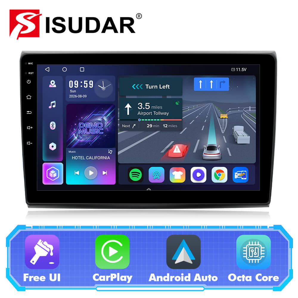 T57 Android 13 Car Stereo 9" Car Multimedia Player GPS Navigation Wireless CarPlay & Android Auto For Fiat Bravo 2007-2012