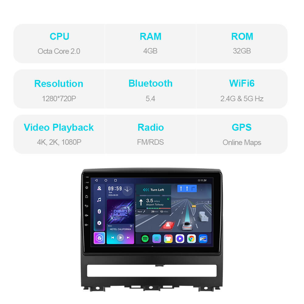 T57 Android 13 Car Stereo 9" Car Multimedia Player GPS Navigation Wireless CarPlay & Android Auto For Fiat Palio Weekend/Siena/Idea