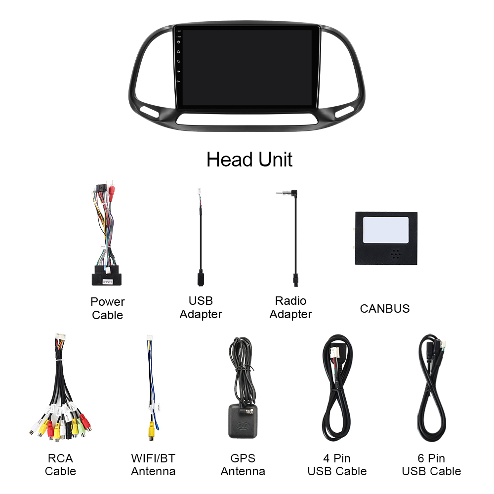 T57 Android 13 Car Stereo 9" Car Multimedia Player GPS Navigation Wireless CarPlay & Android Auto For Fiat Doblo 2015-