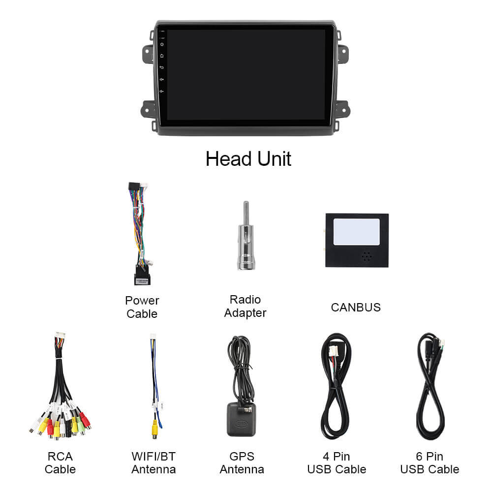 T57 Android 13 Car Stereo 9" Car Multimedia Player GPS Navigation Wireless CarPlay & Android Auto For Fiat Ducato Van L3H2 2021-2023
