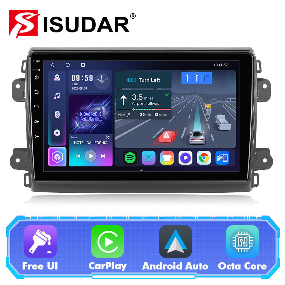 T57 Android 13 Car Stereo 9" Car Multimedia Player GPS Navigation Wireless CarPlay & Android Auto For Fiat Ducato Van L3H2 2021-2023