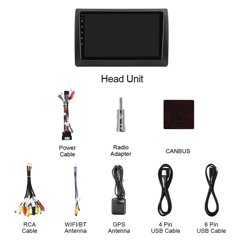 T57 Android 13 Car Stereo 9" Car Multimedia Player GPS Navigation Wireless CarPlay & Android Auto For Fiat 500X 2014-2019