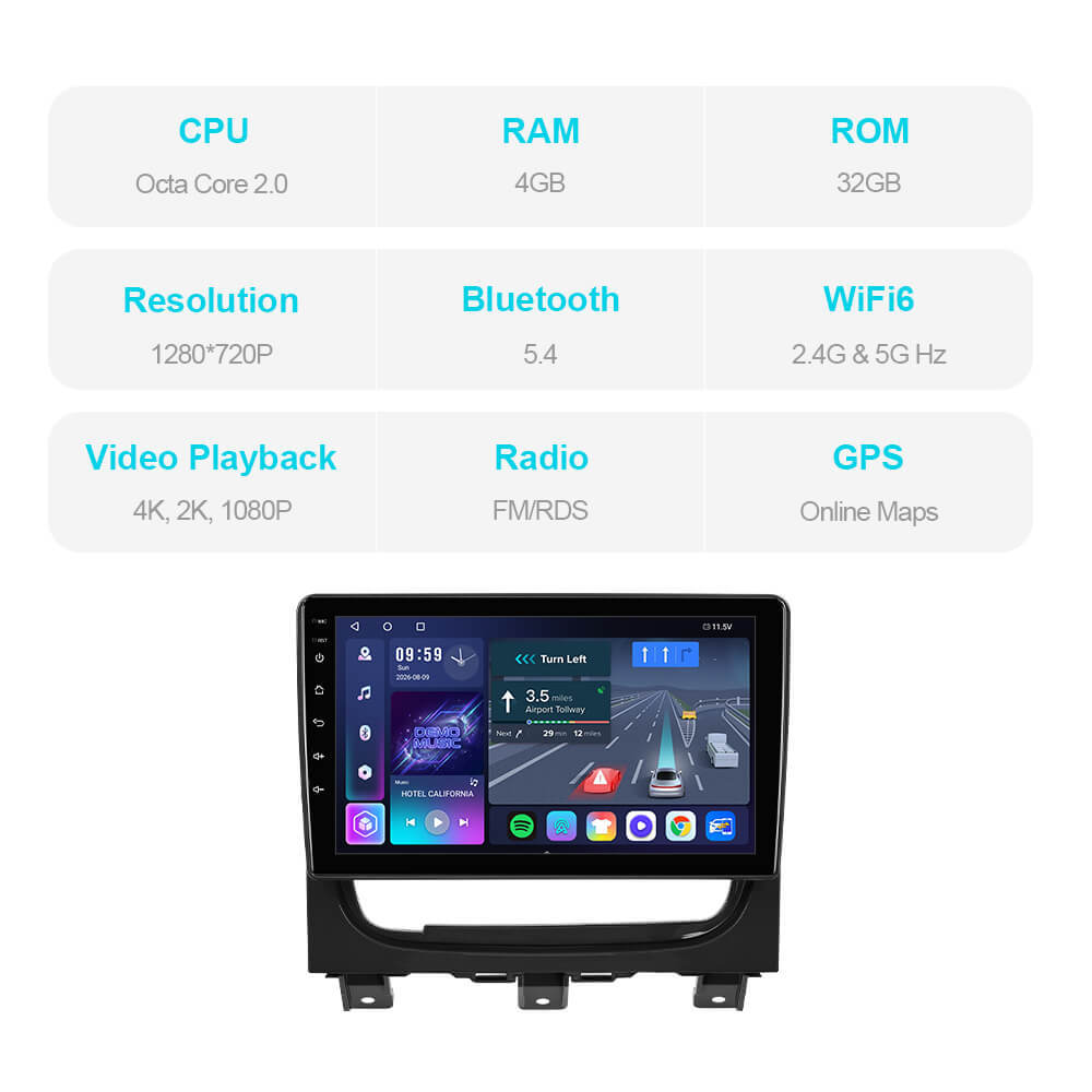 T57 Android 15 Car Stereo 9" 1280*720P  For Fiat Strada Idea 2012-2016