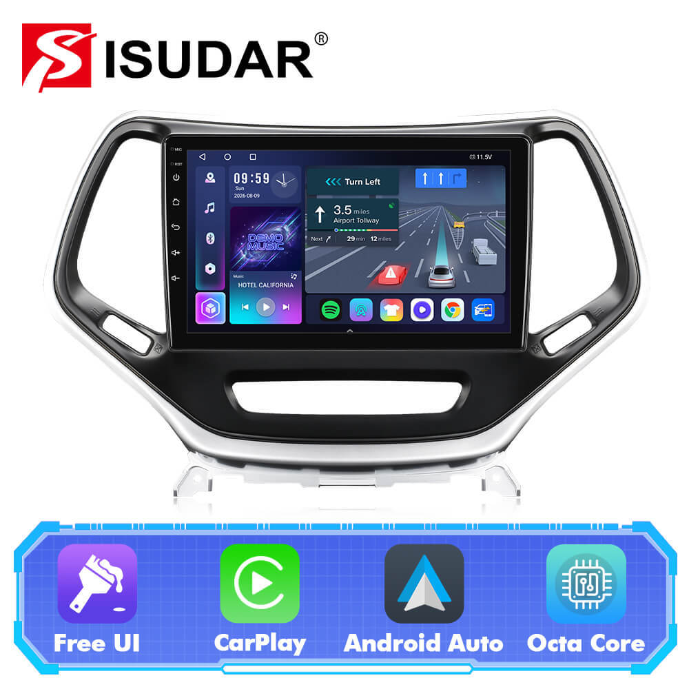 T57 Android 15 Car Stereo 10" 1280*720P For Jeep Cherokee 5 KL 2014-2018