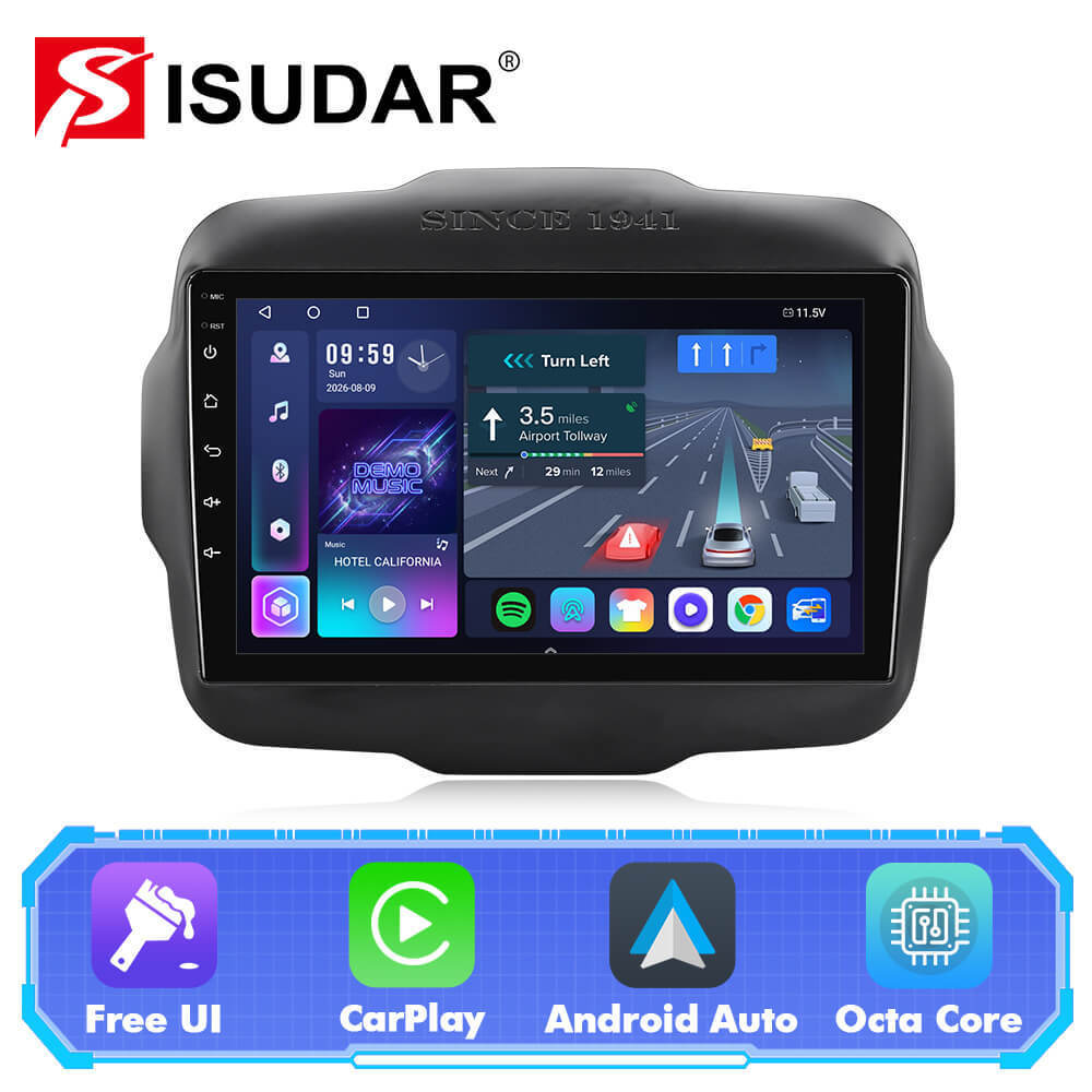 T57 Android 15 Car Stereo 9" 1280*720P For Jeep Renegade 2014-2022