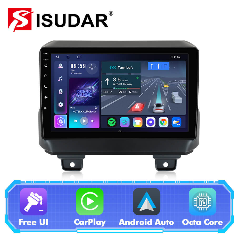 T57 Android 15 Car Stereo 9" 1280*720P For Jeep Wrangler JL Gladiator 2018-2021