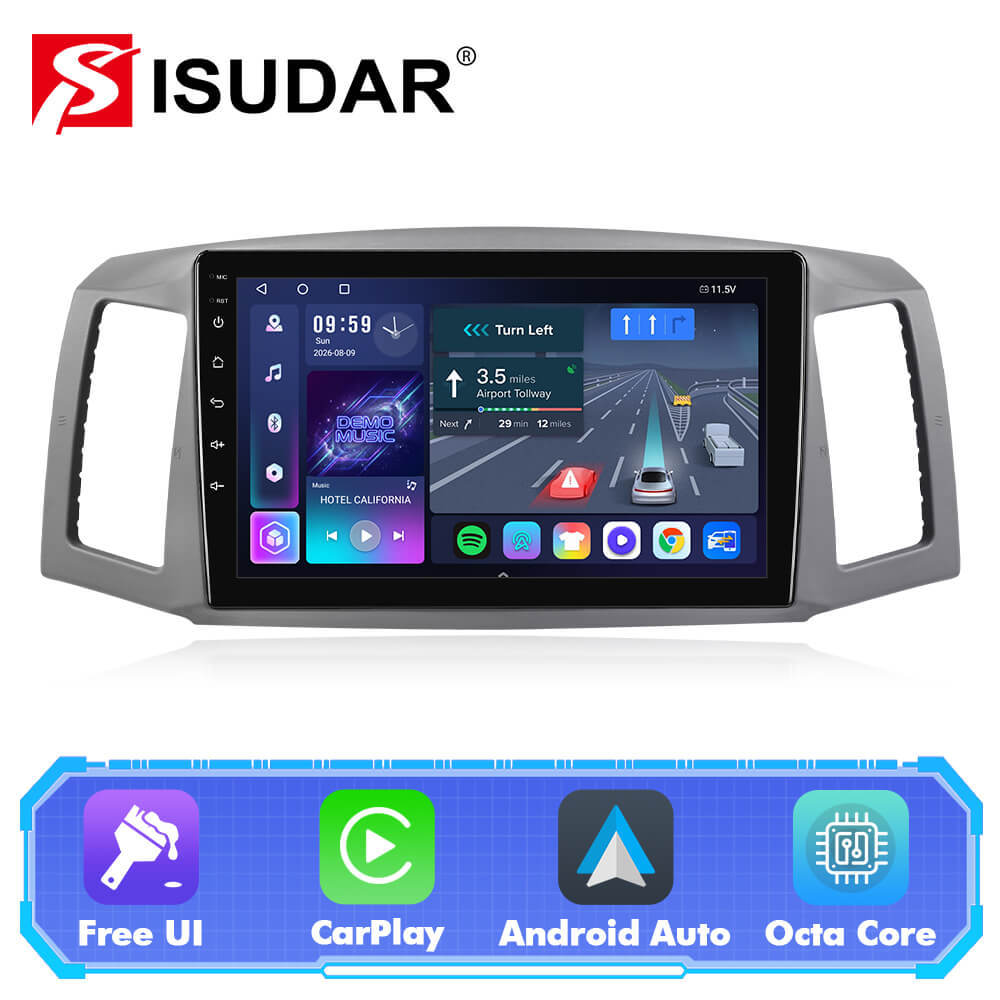 T57 Android 15 Car Stereo 10" 1280*720P For Jeep Wrangler 2007-2018