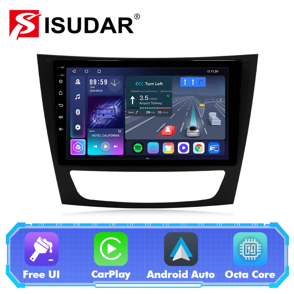 T57 Android 15 Car Stereo 9" 1280*720P For Mercedes-Benz E-class W211 E200 E220 E300 E350 E240 CLS 2002 - 2010