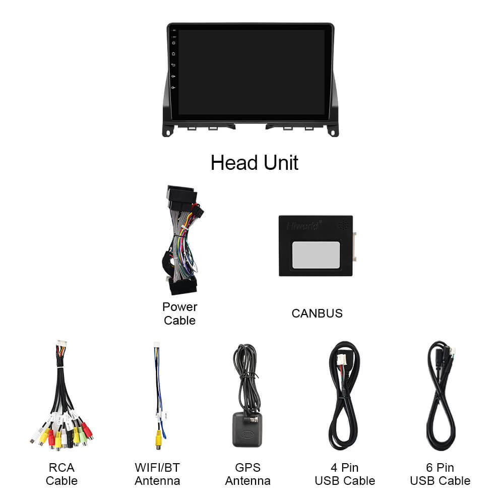 T57 Android 15 Car Stereo 9" 1280*720P For Mercedes-Benz W204 2006-2011