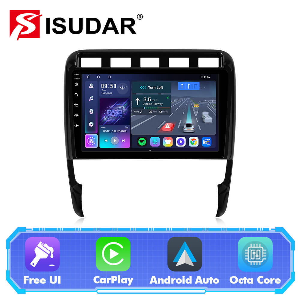 T57 Android 15 Car Stereo 9" 1280*720P For Porsche Cayenne 2003-2010