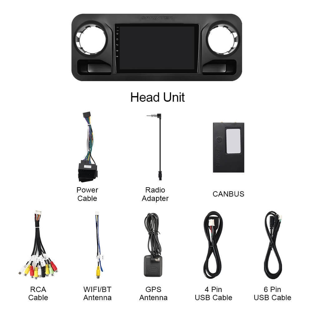 T57 Android 15 Car Stereo 10" 1280*720P For Mercedes-Benz Sprinter 2018