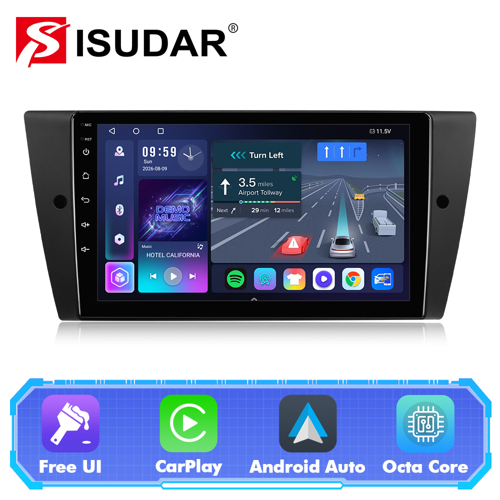 T57 Android 15 Car Stereo 9" 1280*720P For BMW E90 E91 E92 E93