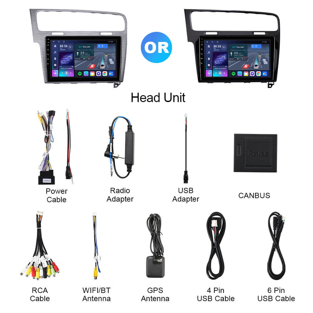 T57 Android 15 Car Stereo 10" 1280*720P For VW/Volkswagen/Golf 7 2013-