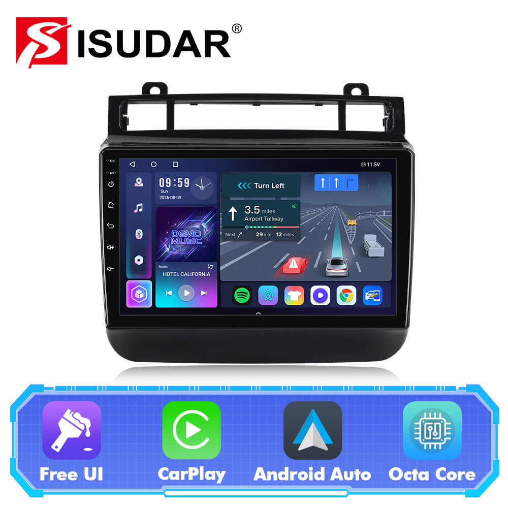 T57 Android 15 Car Stereo 9" 1280*720P For Volkswagen Touareg FL NF 2010 - 2018