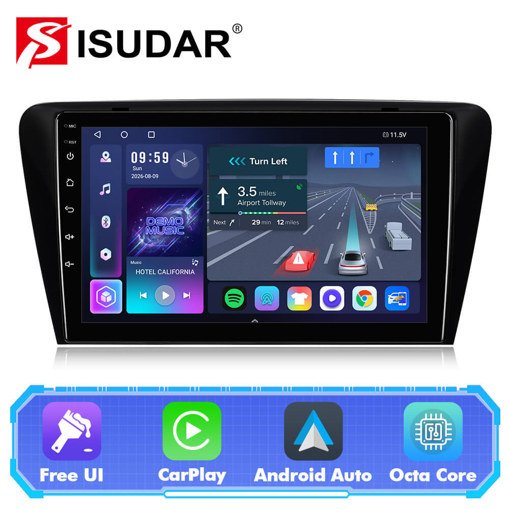 T57 Android 15 Car Stereo 10" 1280*720P For Skoda Octavia 3 A7 2014-