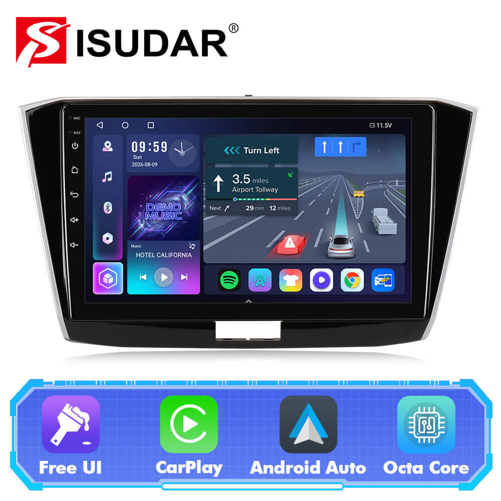 T57 Android 15 Car Stereo 10" 1280*720P For VW/Passat b8 Magotan 2015-