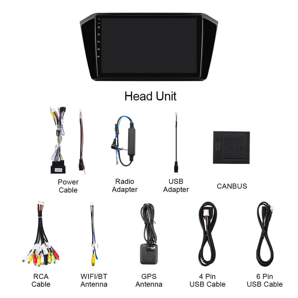 T57 Android 15 Car Stereo 10" 1280*720P For VW/Volkswagen Passat B8 2015-
