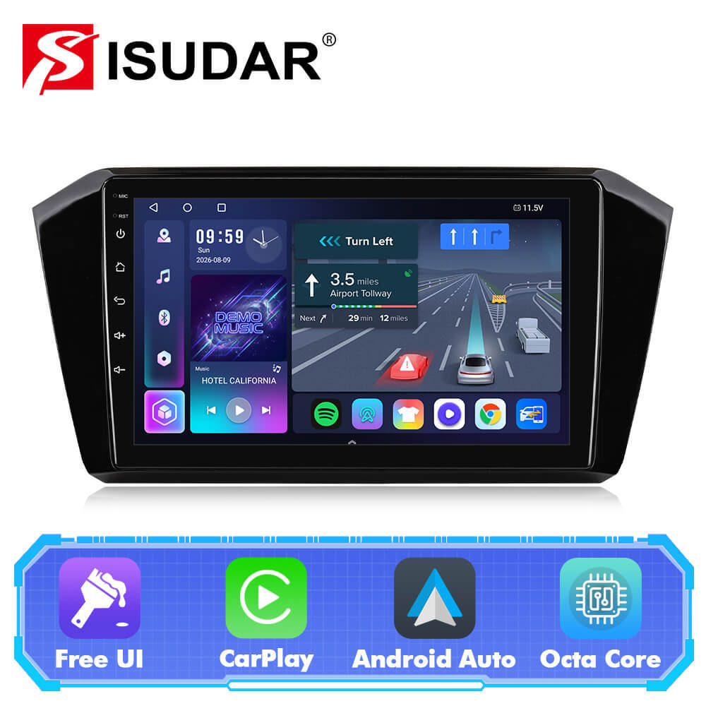 T57 Android 15 Car Stereo 10" 1280*720P For VW/Volkswagen Passat B8 2015-
