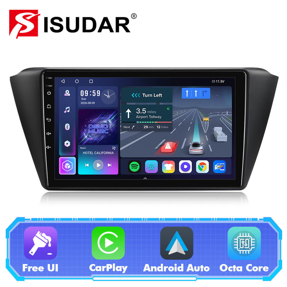 T57 Android 15 Car Stereo 9" 1280*720P For Skoda Fabia 2015-2019