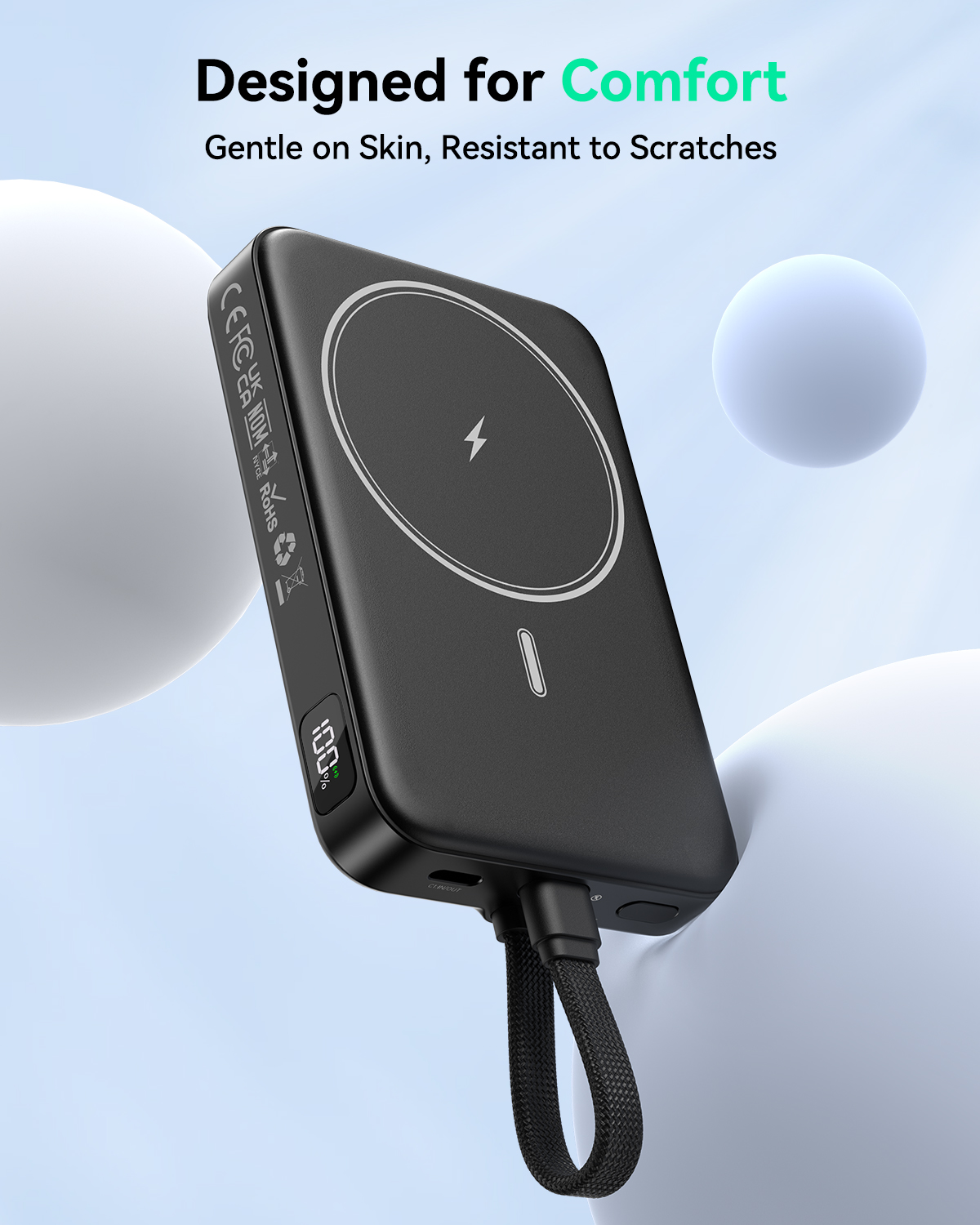 GREPRO Power Bank 10000mAh for Magsafe with a 22.5W C Cable LED Display Magnetic Power Bank with USB-C Input & Output,Travel Essential,for iPhone 17/16/15/14/13/12 Series and AirPods Visit the GREPRO Store