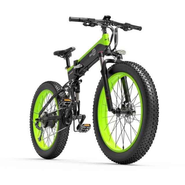 Bezior X500 500W 12.8Ah Foldable Electric Bicycle 26*4 Inches 40Km/h 100 Km Mileage Mountain Moped Bike
