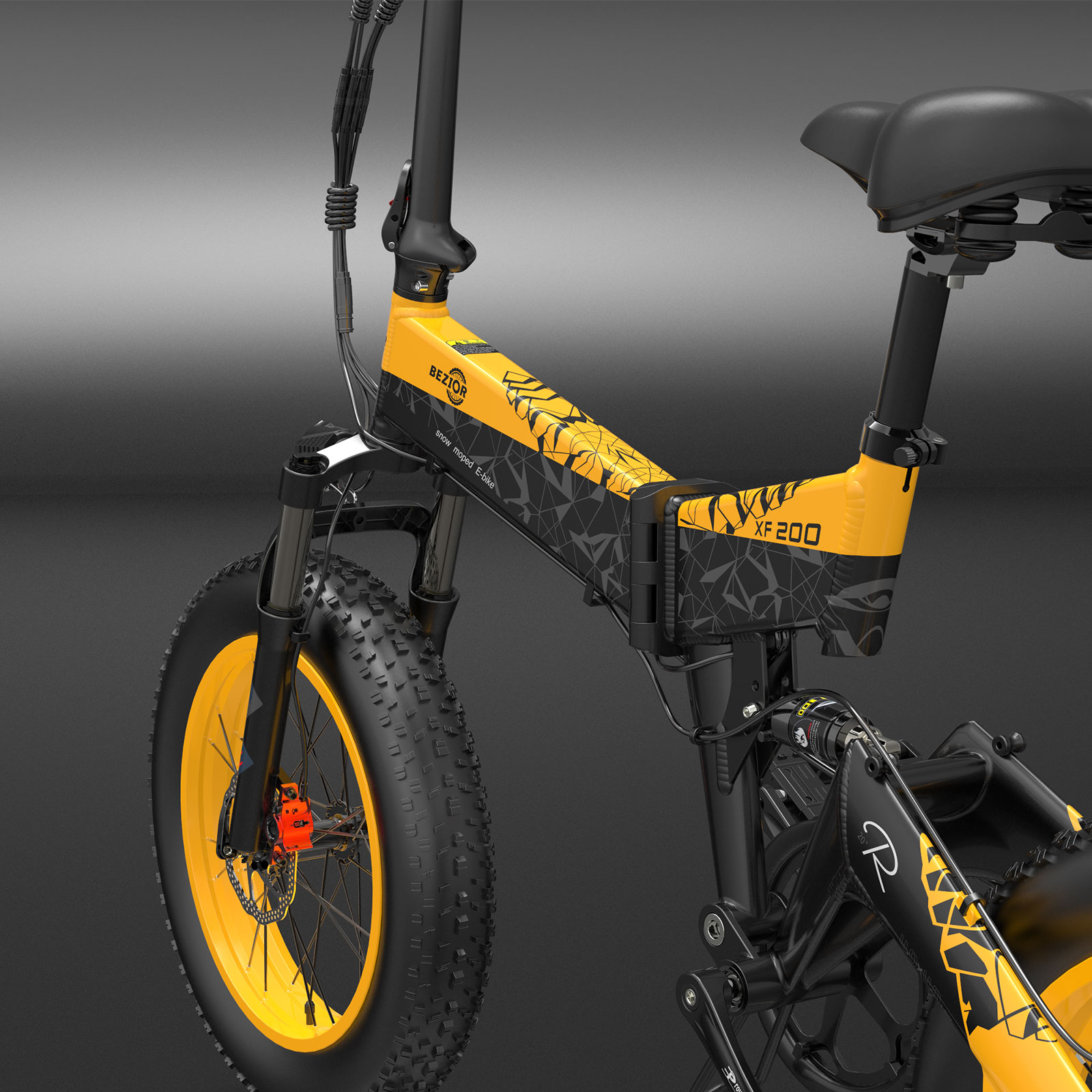 Bezior XF200 48V/15Ah 1000W Electric Moped Bike 25Km/h(With Speed Limit)  Power Assist Mileage 130KM Mountain Ebike