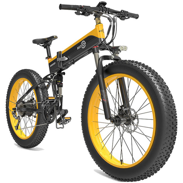 Bezior X1000 1000W 100KM Mileages Foldable Electric Mountain Moped Bike Speed 25km/h