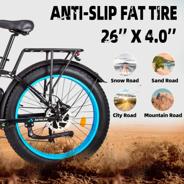 Bicicleta elétrica de montanha KETELES K800 Pro 2000W Motor Duplo
