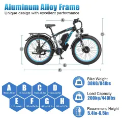 Bicicleta elétrica de montanha KETELES K800 2000W Motor Duplo