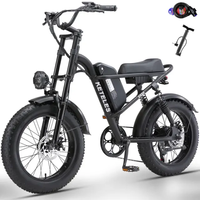 Electric Bike Keteles K880 48V17.5Ah 1000W Fat Tire E Bike, 43km/h 20