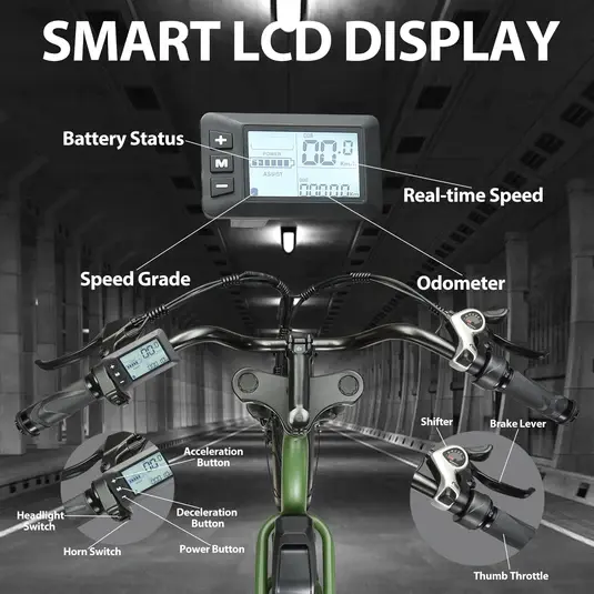 Electric Bike Keteles K880 48V17.5Ah 1000W Fat Tire E Bike, 43km/h 20