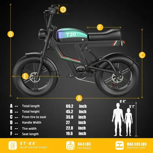 Electric Bike ASKGO T20 1500W, 56kmh  20