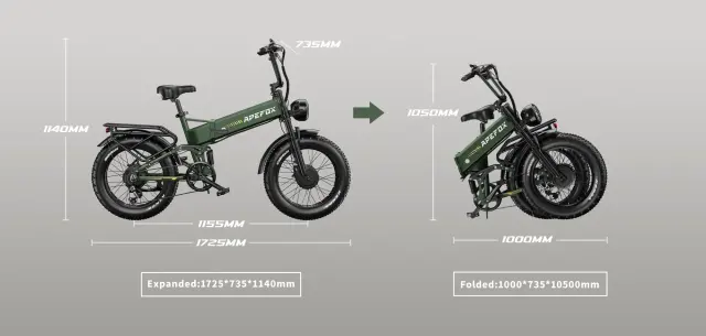 APEFOX RH20 E-Bike 48v 1500W 20