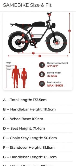 Electric Bicycle Samebike M20-III 2000W 20”