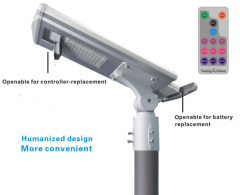 Farola de energía solar de ahorro de energía de 20W 50000 horas de vida útil con control remoto inteligente