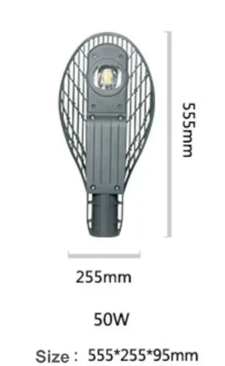 Lâmpada de rua LED 50W AC220V AC230V AC110V com chip LED COB de alto brilho