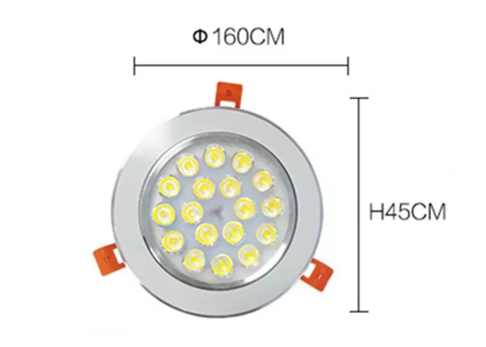 Lâmpada embutida poligonal LED com certificação PSE, iluminação embutida interna fácil instalação
