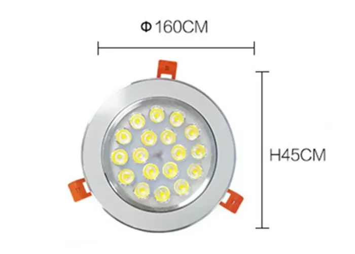 La lumière polygonale PSE de LED vers le bas diplômée, l'installation facile d'éclairage d'intérieur vers le bas