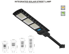 Lámpara de calle solar Sensor de movimiento de inducción de alto lumen Impermeable Luminaria integrada al aire libre Carretera Led Jardín Luces de calle solares