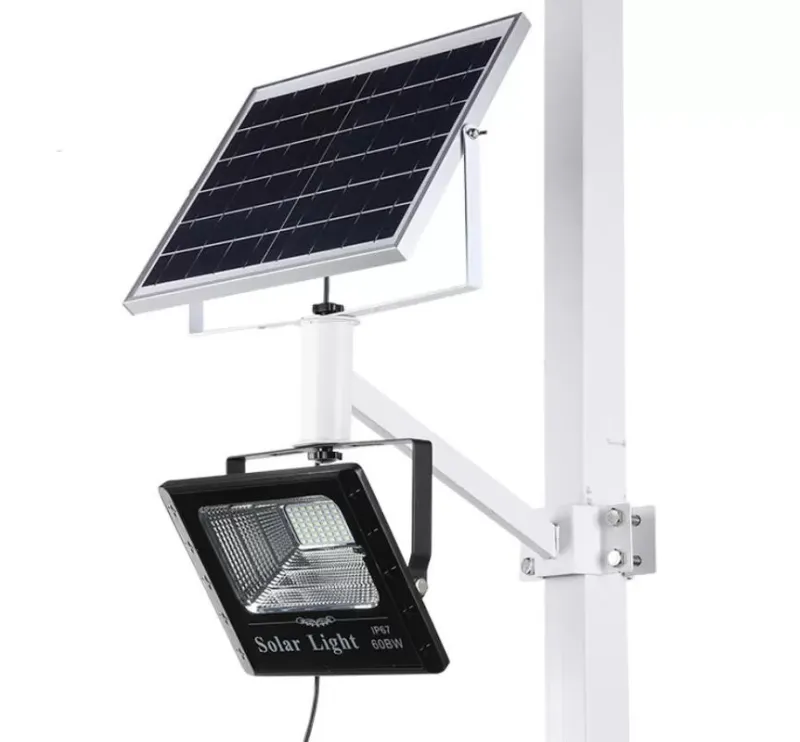 lumières d'inondation menées solaires en aluminium de lumières menées solaires de 6v SMD extérieures 20 40 60 watts