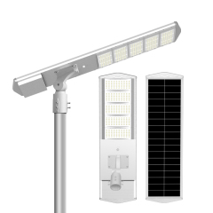 Réverbère solaire tout-en-un 100W avec batterie LiFePO4 et temps contrôlé