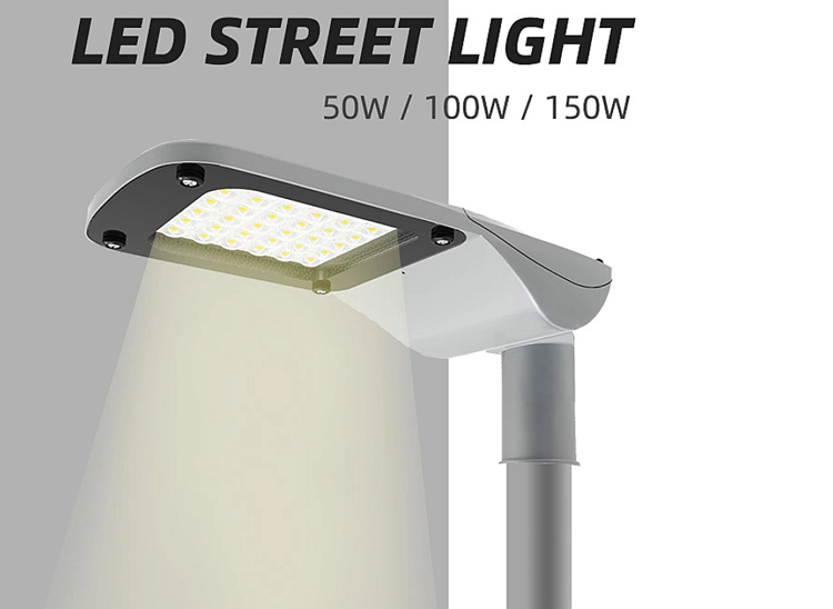 Sensor óptico de alta eficiencia 130lm / w 50W 100W 150W 300W farola led lámpara de carretera económica