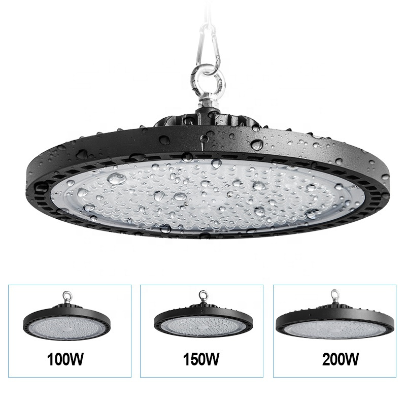 Quadra de badminton IP65 à prova de explosão 150W 200W Luzes LED de alto brilho 100W UFO LED de alto brilho para envio direto