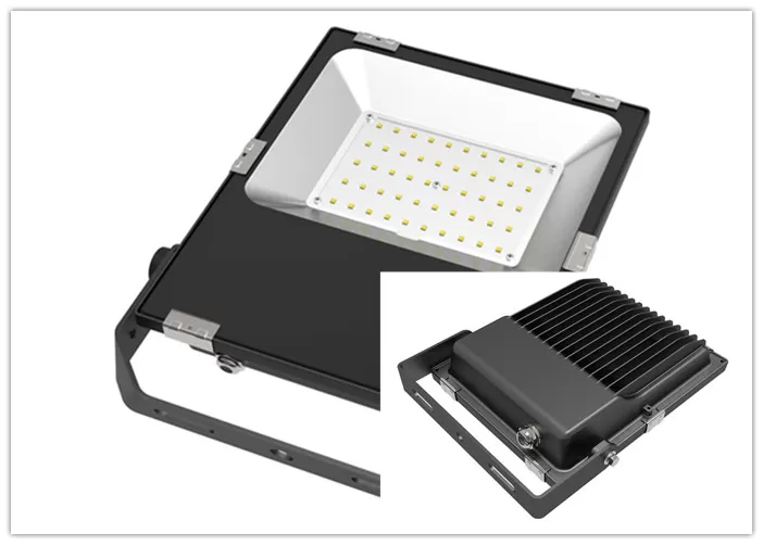 Luzes de inundação LED SMD 50w ao ar livre, holofotes finos para iluminação de outdoor