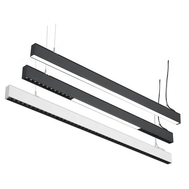 Luminaire suspendu à LED linéaire en aluminium à connexion sans couture disponible en lumière linéaire à LED suspendue et murale