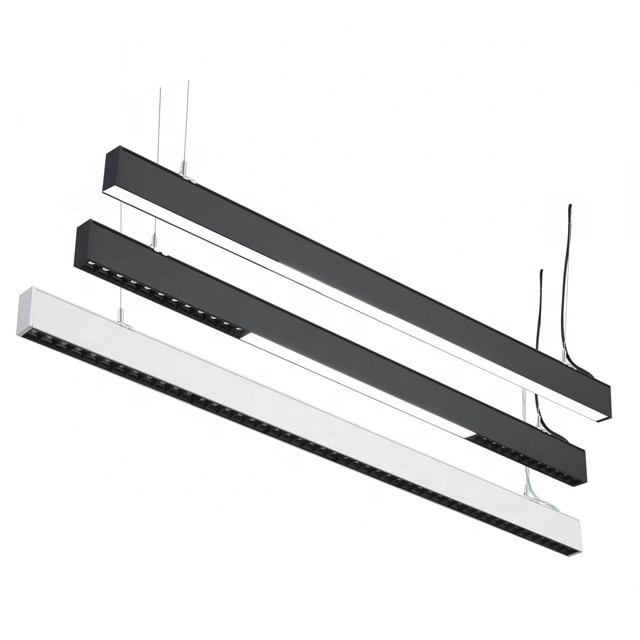 Seamless Connection Iluminação LED linear de alumínio pendente disponível em luz suspensa e na parede LED linear