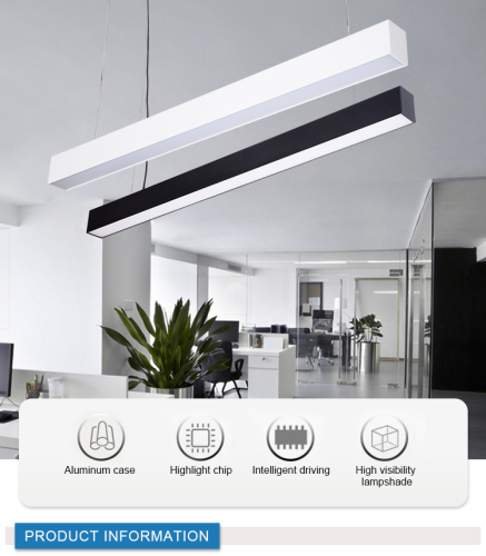 Bureau linéaire led lustres pendentifs 36w 1200mm 4ft linéaire led logement de lumière suspendu lumière monté en surface led linéaire