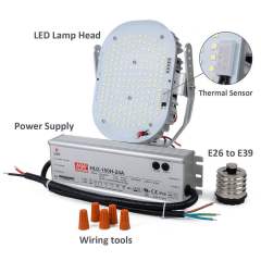 PWM escurecimento retrofit LED luzes 60W-240W, luz LED comum substituição fácil instalação