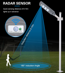 Lâmpada de estrada inteligente de alto lúmen integrado em um poste de luz solar LED 20w 40w 60w